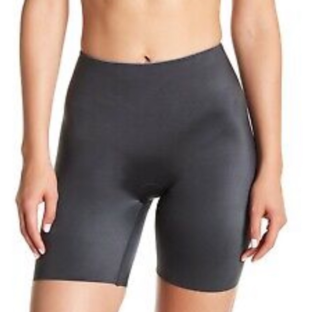 SPANX Slimplicity Mid Thigh Shaping Shorts in Steel Gray Small